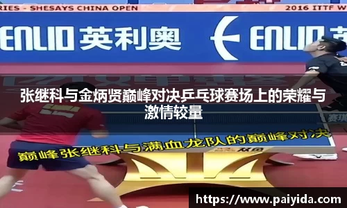 张继科与金炳贤巅峰对决乒乓球赛场上的荣耀与激情较量